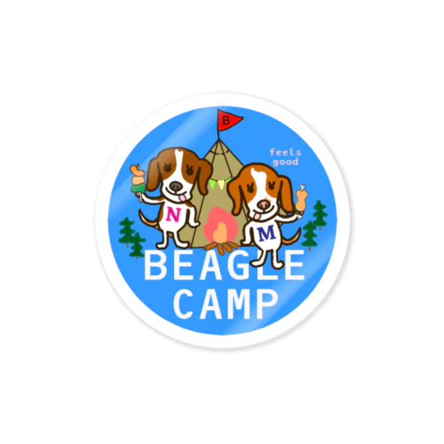 BEAGLE CAMP  MN Sticker