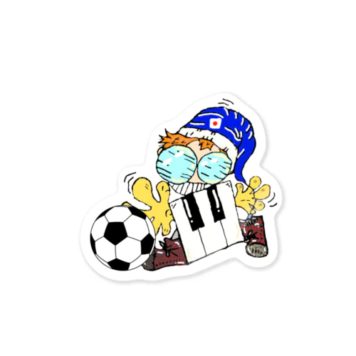 ピアノマン サッカー日本代表 Sticker