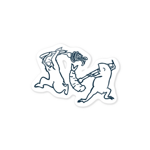 【ぎがといっしょ】《紺線》 Sticker