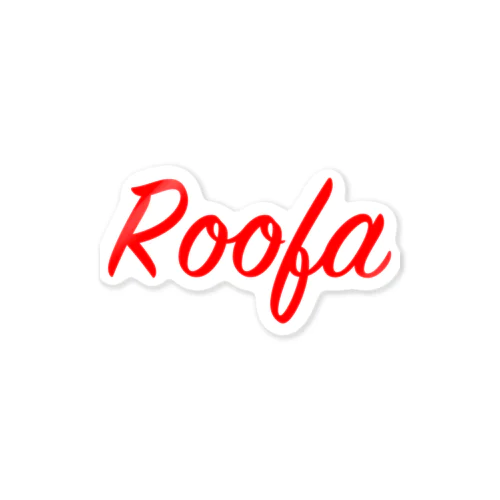 Roofa Red Logo Sticker