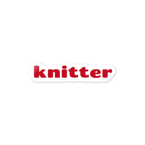 knitter (red) Sticker