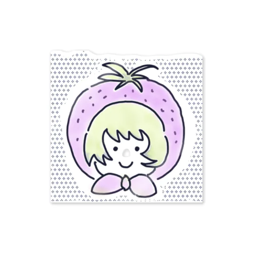 コラボ商品　苺いち絵的マミちゃんイチゴgirl Sticker