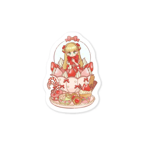 クリスマス🎄いちごスノードーム🍓⛄️ 背景無ver Sticker