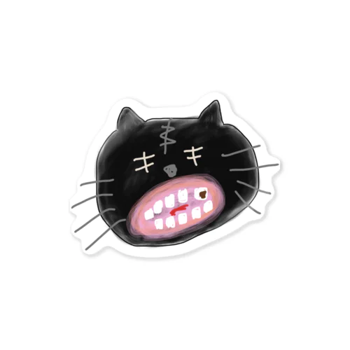 キキ目の虫歯猫 Sticker