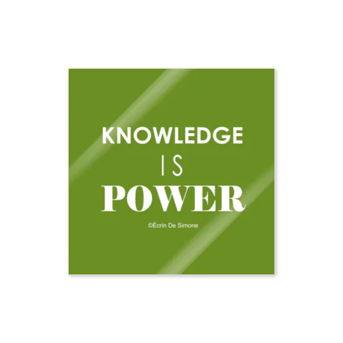 KNOWLEDGE IS POWER （知識は力） ステッカー