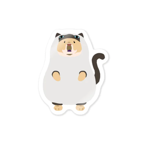 猫かぶりチャウさん　クリーム・シャム猫 Sticker