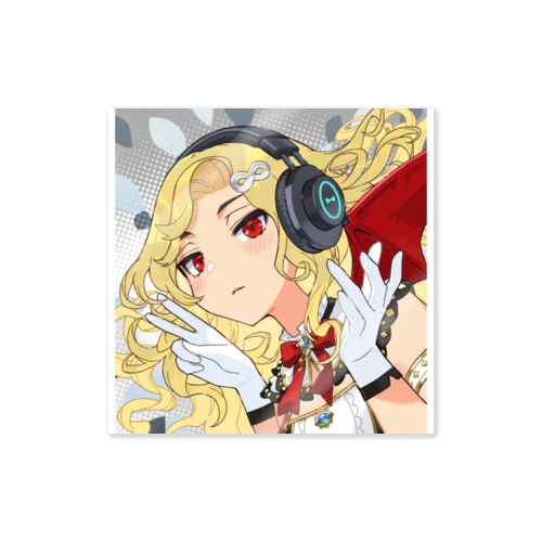 Devil Blonde Gamer Sticker