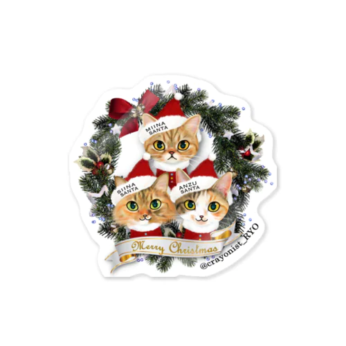 Miina,Siina,Anzu Santa Sticker