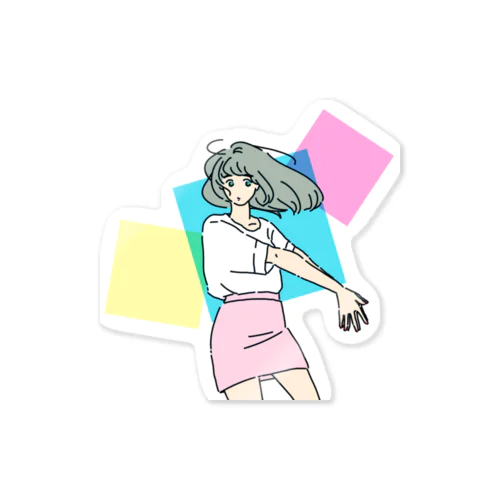 ミニスカポップ Sticker