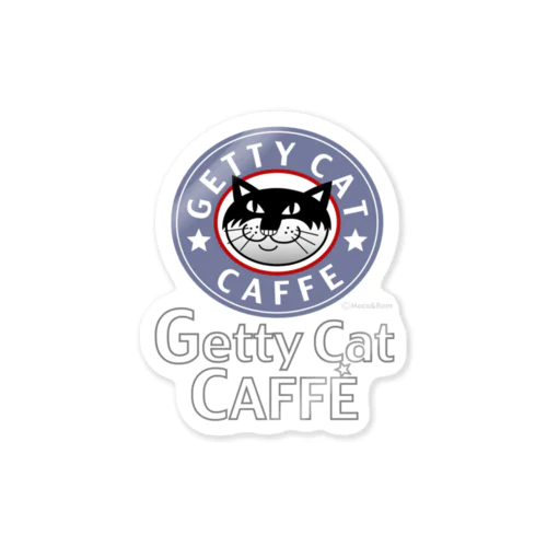 ネコのゲッティ🐈‍⬛/Getty Cat Caffe Sticker