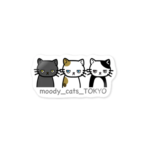 moody_cats_TOKYO Sticker