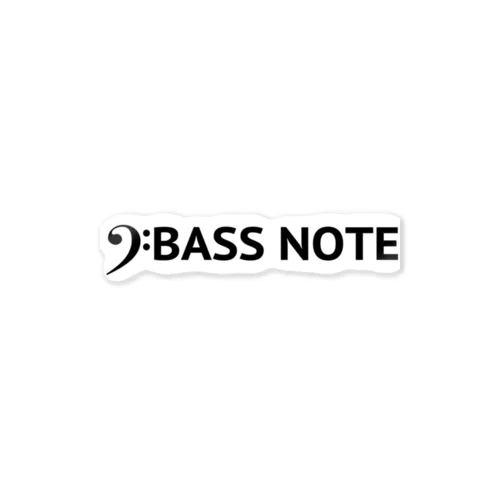 BASS NOTE Sticker