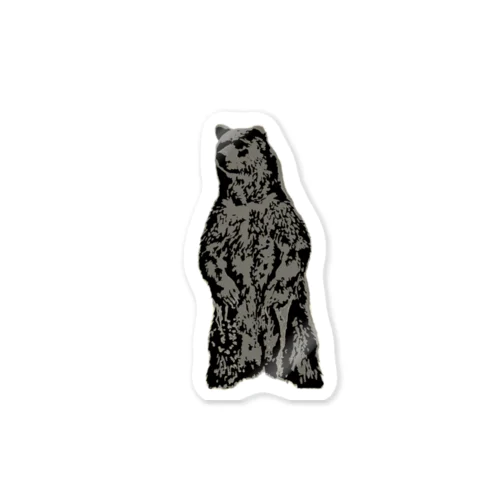 闇を抱えた木彫りっぽいクマ Sticker