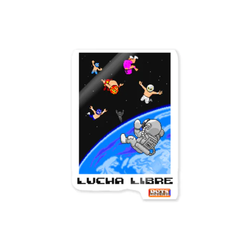 SPACE LUCHA LIBRE（Black Logo） Sticker