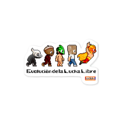 Evolucion de la Lucha libre（Black Logo） ステッカー