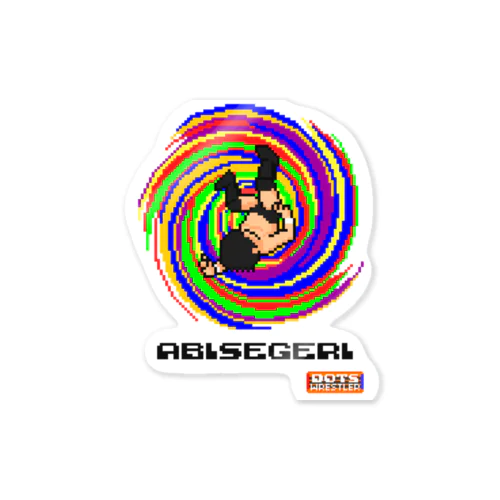 ABISEGERI RAINBOW（Black Logo） ステッカー