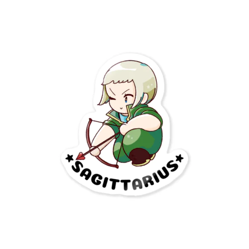 12星座☆いて座ちゃん文字入りver. Sticker