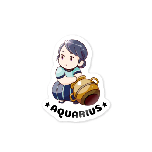 12星座☆みずがめ座文字入りver. Sticker