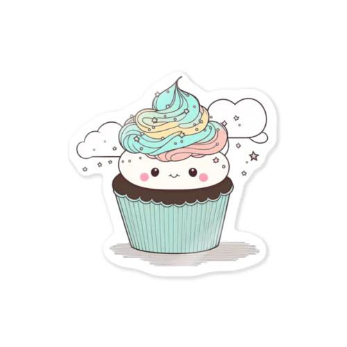 Kawaii Cupcake ステッカー