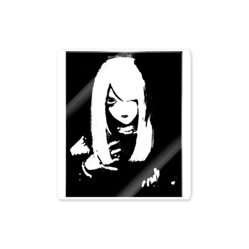 goth girl black Sticker