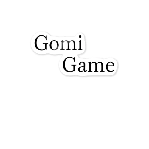 GomiGame 黒文字 Sticker