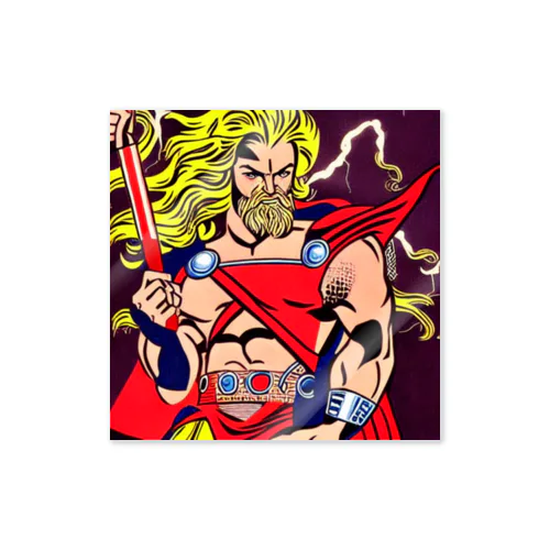 -The World Gods- #009 Thor Sticker