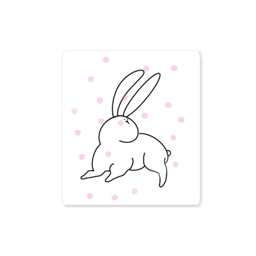 かるくパンチされるウサギさん Sticker