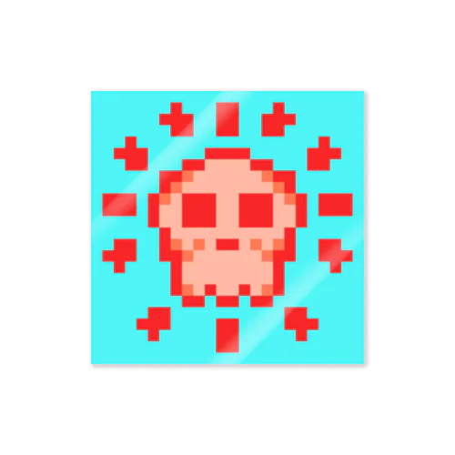 Kawaii SKULL #588 Sun Sticker