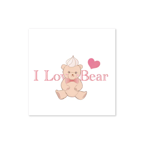 I Love Bear♡ ステッカー