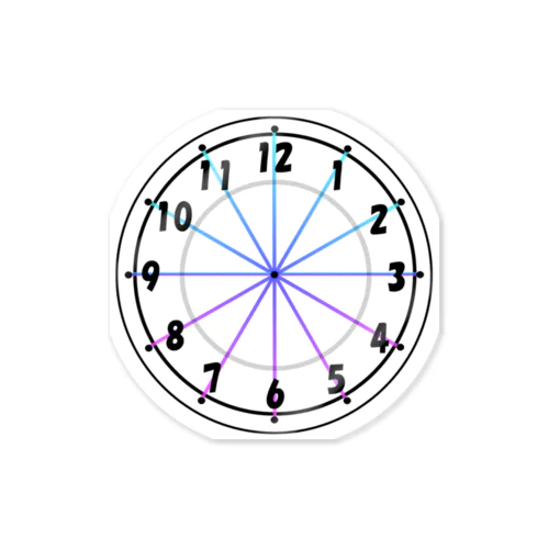 予定カップ　12時間　シングル・シンプル ステッカー
