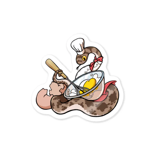タマゴヘビのクッキング Sticker