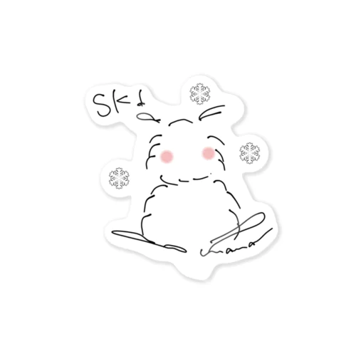 雪うさぎ Sticker