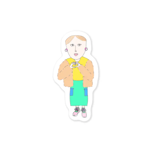 個性派お洒落さん　キーコ Sticker