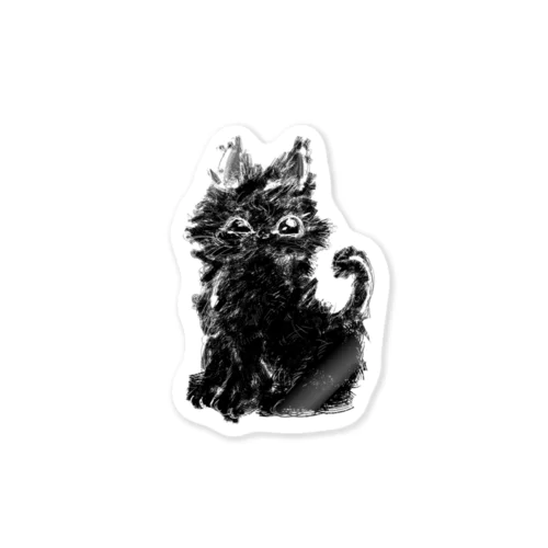 黒こねこ Sticker