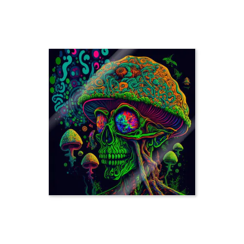 Trance skull - FULL Sticker