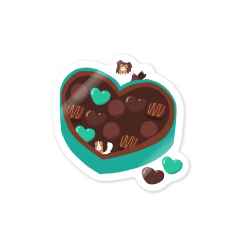 シェルティ×チョコ(ミントカラー) Sticker