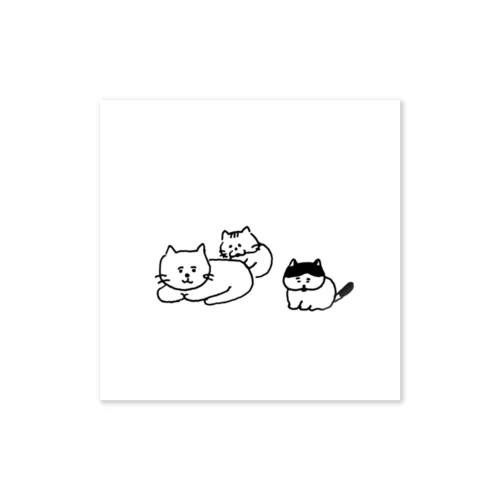 何匹かの猫 Sticker