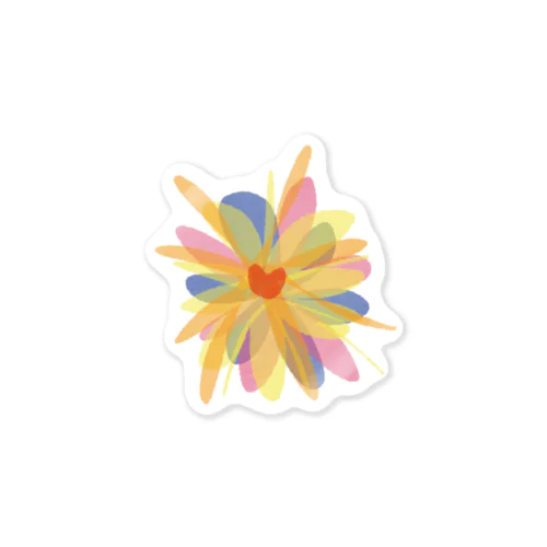 カラフルなお花 Sticker