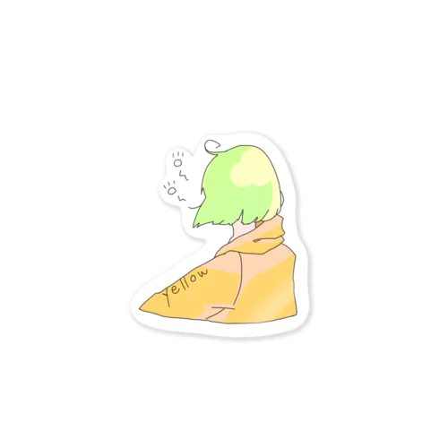 パーカーGirl Sticker