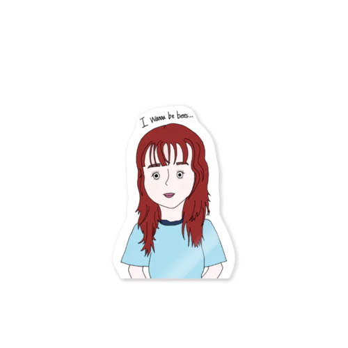 Red hair girl  Sticker