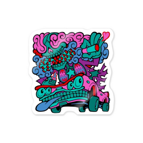 魔神煙人F1000(ましんえんじんF1000) Sticker