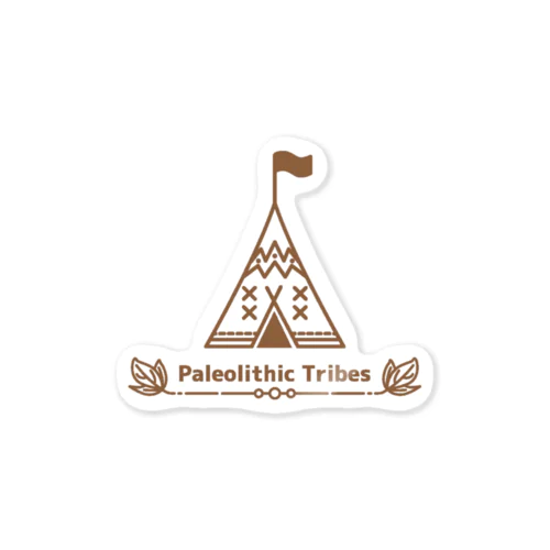 Paleolithic Camping Tent (Original Color) Sticker