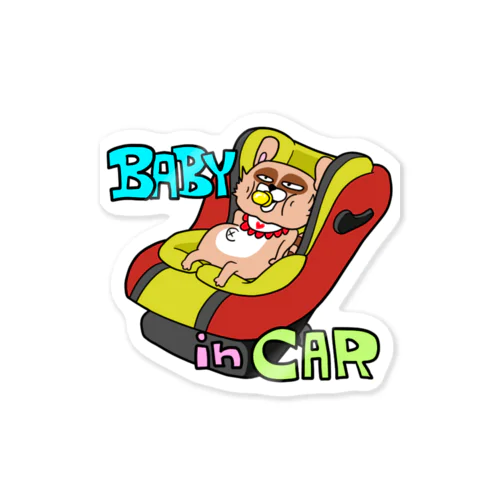 BABY in CAR-2 Sticker