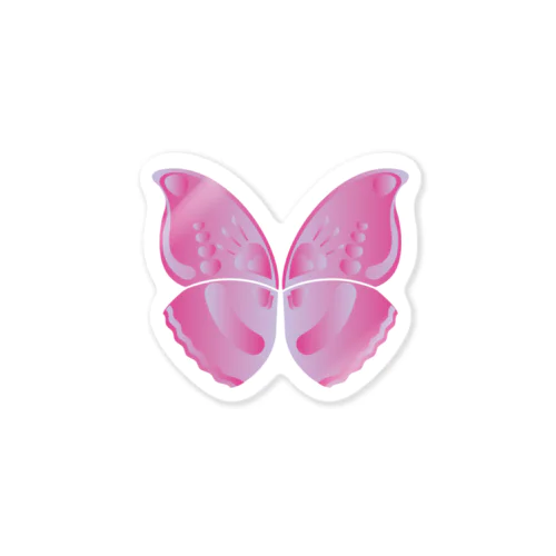 BUTTERFLY2 (PINK) ステッカー