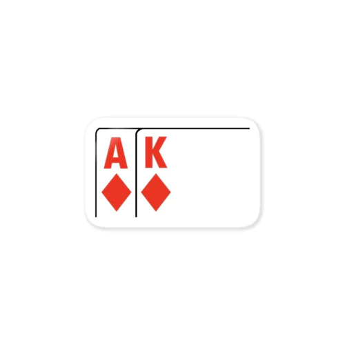 AKdd  poker Sticker