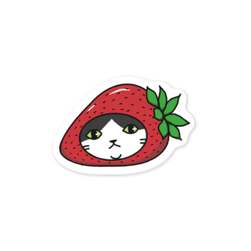 いちご猫（顔のみ） Sticker