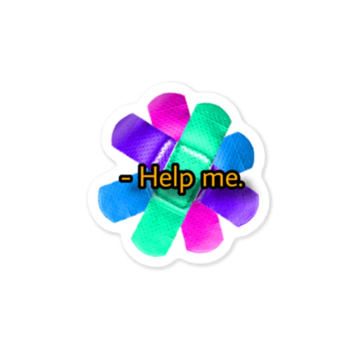 Help me flower Sticker