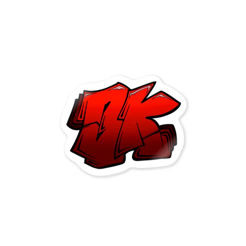 BK グラフィティ(Red) Sticker