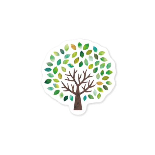 水彩画の大木 Sticker