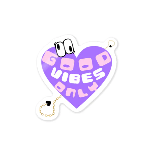 GOOD VIBES ONLY 紫 Sticker